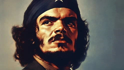 Rebel stargazer in bronze light with midnight bandana.