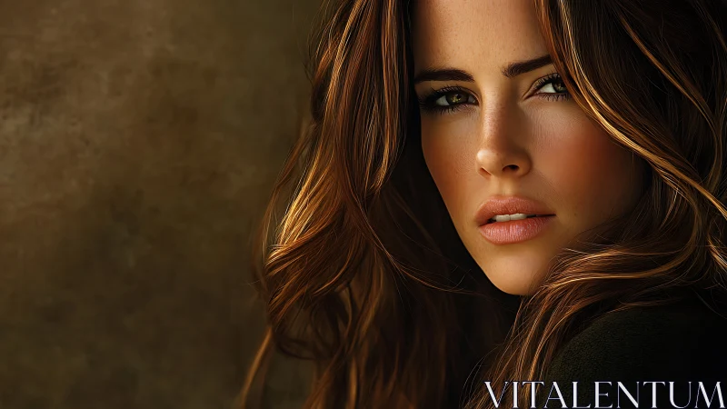 Soft golden portrait celebrates calm, confident beauty