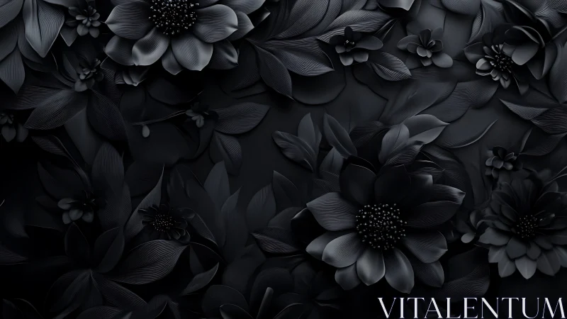 Elegant Black Flowers Create a Stunning Monochrome Bloom Garden
