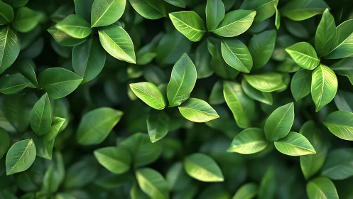 Top view of dense green foliage with detailed leaf texture.