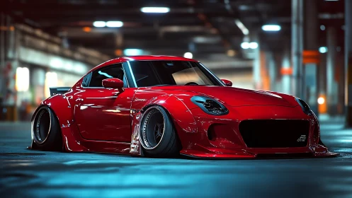 Crimson street missile lounges low beneath neon whispers