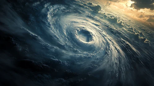 Celestial maelstrom yawns open beneath a bruised horizon.