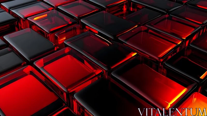 Molten midnight tiles pulse like a digital lava field