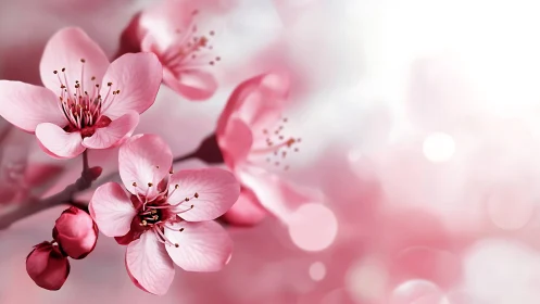 Cherry Blossoms Whisper Pink Dreams.
