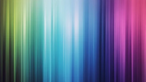 Vertical chromatic light streams in blended rainbow spectrum.