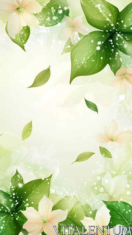 Ethereal Spring Florals with Luminous Green Foliage