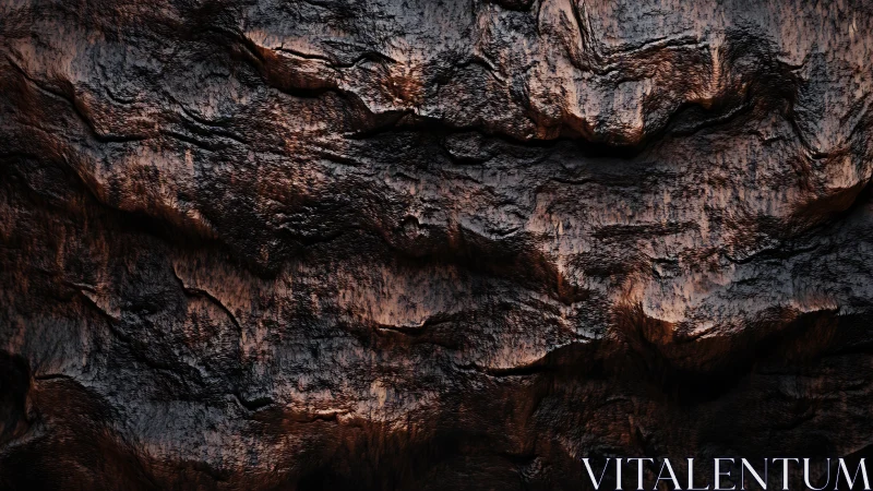 Rich textured rock surface glows with warm earthy depth