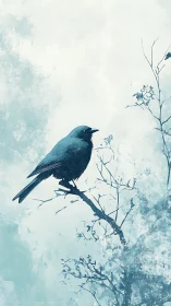 Solitary Songbird Perched in Quiet Contemplation