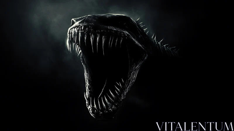 Midnight predator roars from the void with razored silence.