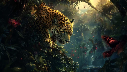 Leopard's Jungle Home: A Wild Beauty in Nature's Light