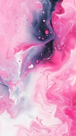 Pink nebula swirls across fluid abstract cosmos canvas.