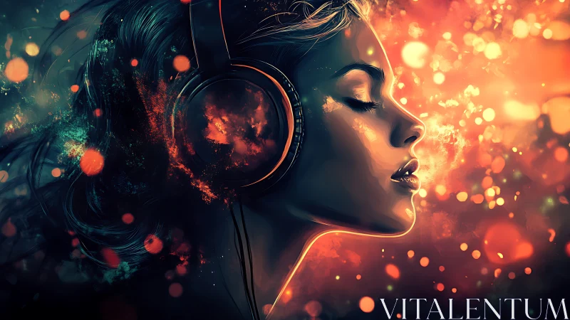 Electric daydreams ignite around a woman lost in music.