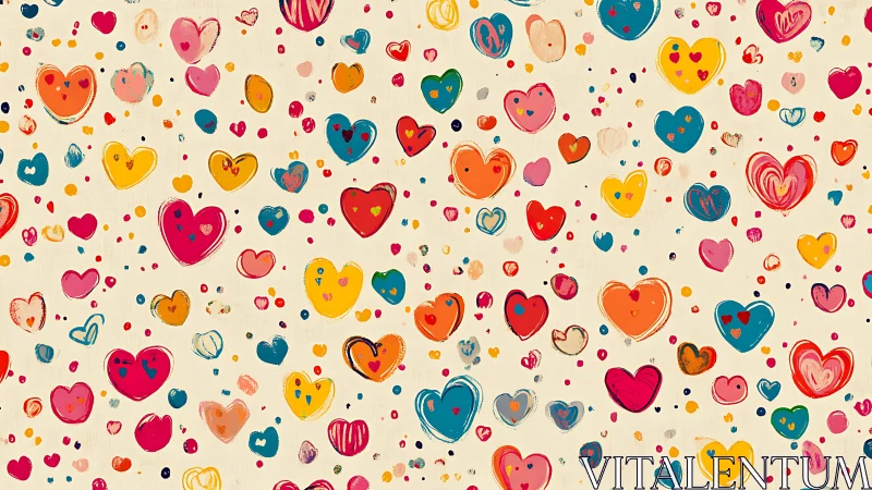 Chromatic Heart Pattern: Multiscale Illustrative Composition with Vectorized Organic Forms.