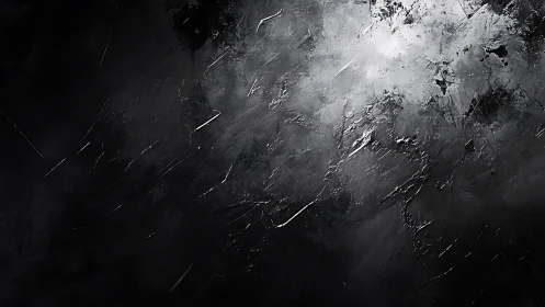 Midnight metal clouds scrape light from a bruised void