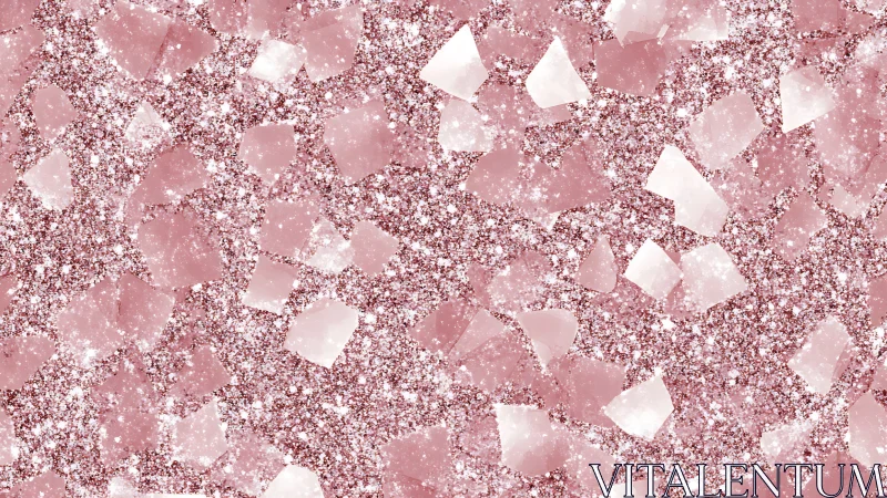 Soft rose glitter and crystals create a dreamy sparkling field