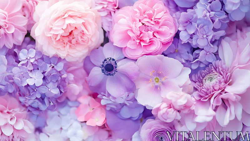 Blossom Rebellion: Pink and Purple Petals Storm the Frame