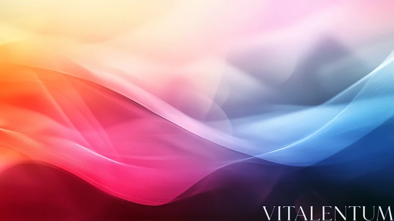Colorful abstract gradient waves in soft flowing motion.