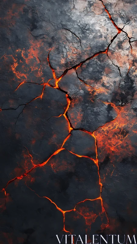 Molten fault lines whisper through midnight volcanic stone