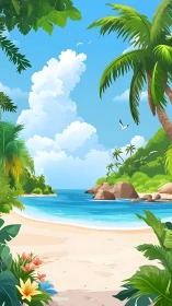 Tropical Paradise Cove Beckons With Pristine Shores.
