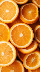 Juicy orange slices overlap in a vivid citrus closeup.