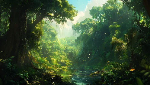 Luminous Jungle River Sanctuary.