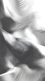 Monochrome waveforms carve fluid topographic contours softly.