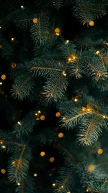 Evergreen nightfall garland with softly breathing lights.