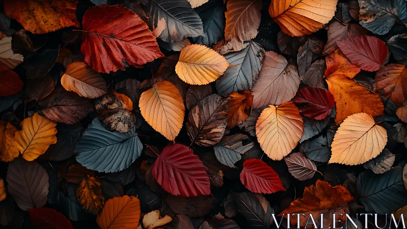 Autumn foliage study captures chromatic contrast and surface detail