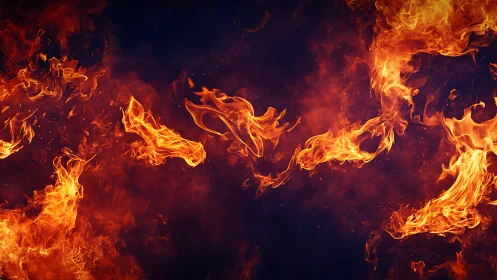 Dancing Flames Against the Darkness.