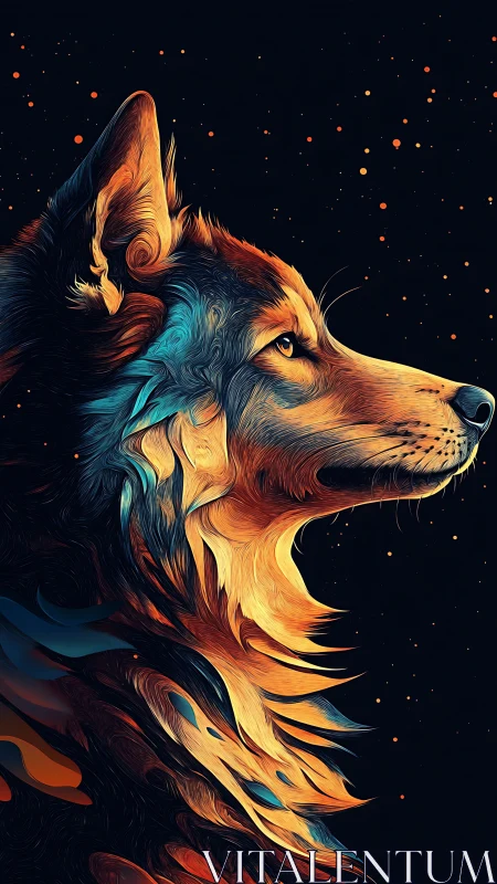 Spectral chromatic wolf profile under particulate nightfield.