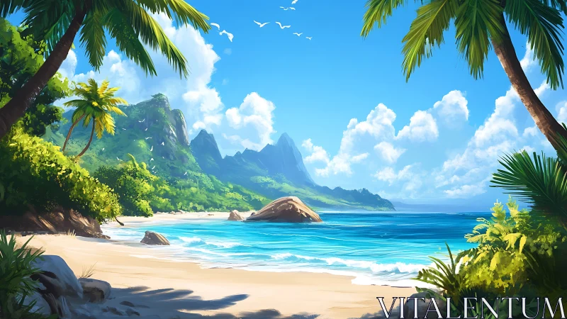 Paradise Beach Escape: Tropical Island Dreams Await