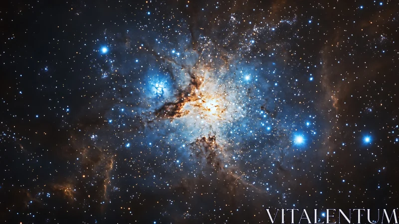 Starlit nebula bloom unfolding softly in deep space.