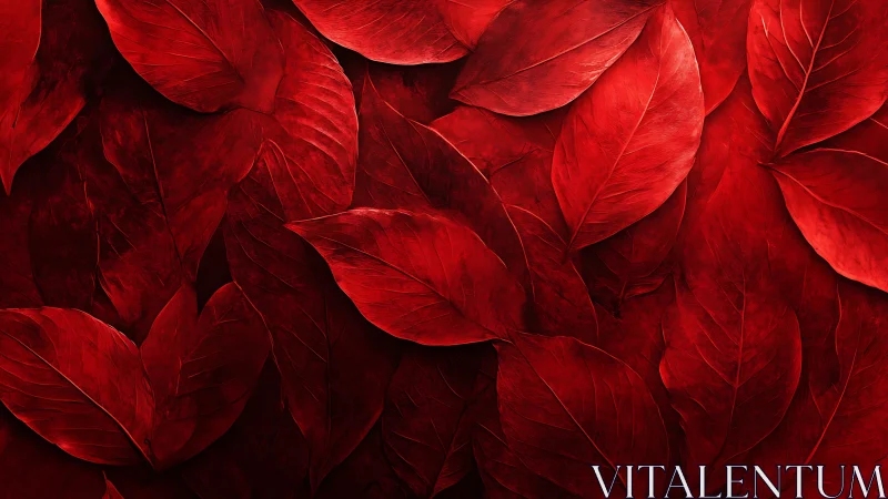 Scarlet leaf cascade swirling in a lush crimson tapestry.