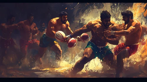 Ritual Combat with Fire Elements and Multiple Participants.