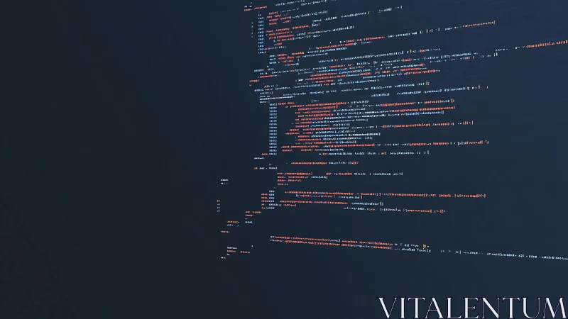 Angled dark IDE interface displays highlighted backend source code