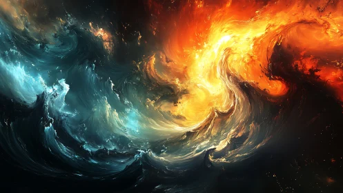Fire and Ice Cosmic Collision.