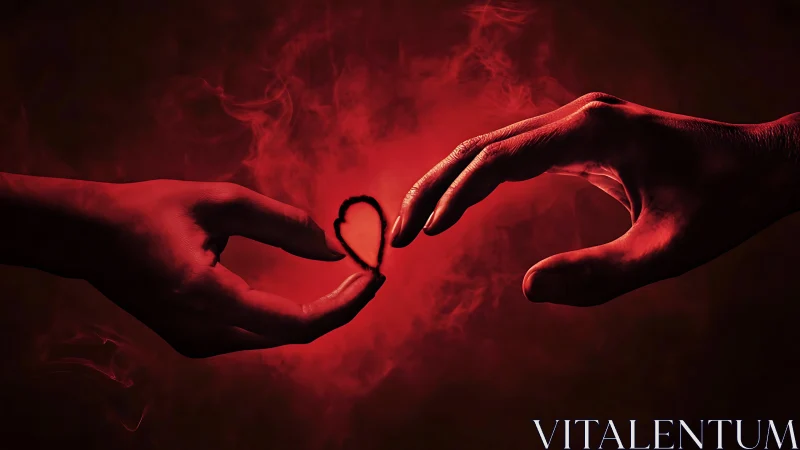 Two Hands Weave Love's Crimson Dance