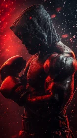 Boxer's Intensity Against Crimson Inferno.