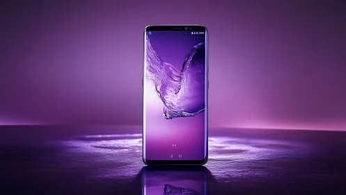 Premium Smartphone with Dynamic Liquid Wallpaper Display.