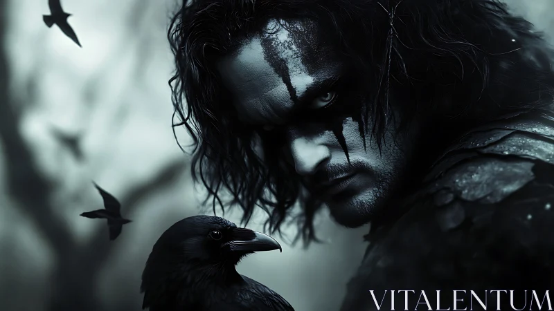 Brooding raven warlock trading secrets with the stormlight.