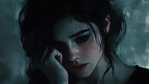 Midnight reverie on a quiet girl&rsquo;s downcast, distant gaze.