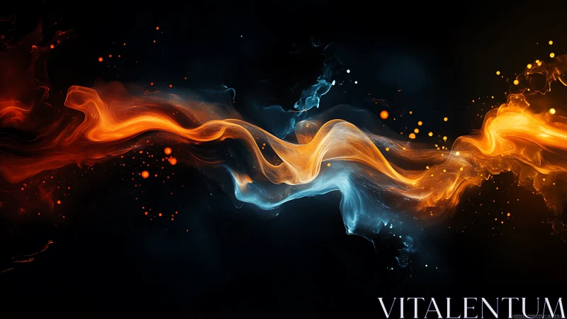 Dynamic Fire and Ice Waves Colliding in Cosmic Energy Flow