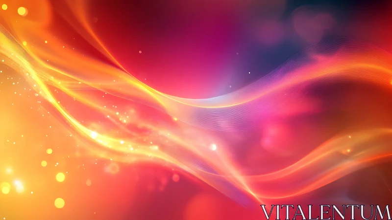 Luminous Wave Flow: Abstract Orange and Magenta Gradient.