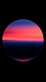 Gradient horizon sphere with minimal chromatic bands composition.