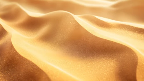 Golden sand dunes in soft focus abstract style with warm light.
