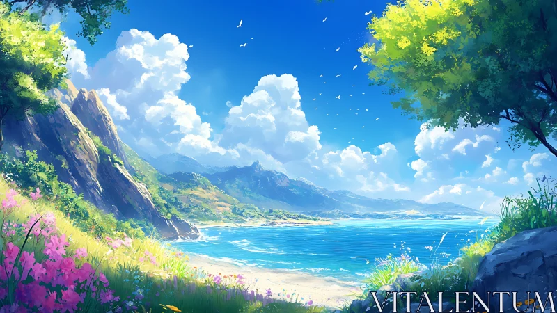 Emerald Haven: Where Cliffs Kiss Sapphire Waters.