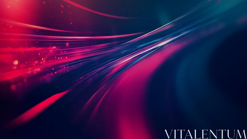 Dynamic neon light streaks in futuristic abstract digital art.