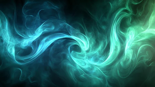 Aqua plasma wisps form dynamic swirling energy currents