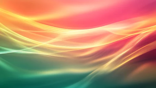 Colorful gradient waves with smooth flowing light ribbons.