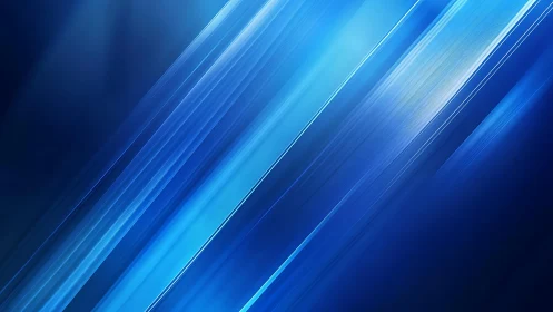 Abstract blue diagonal light streaks digital background design.